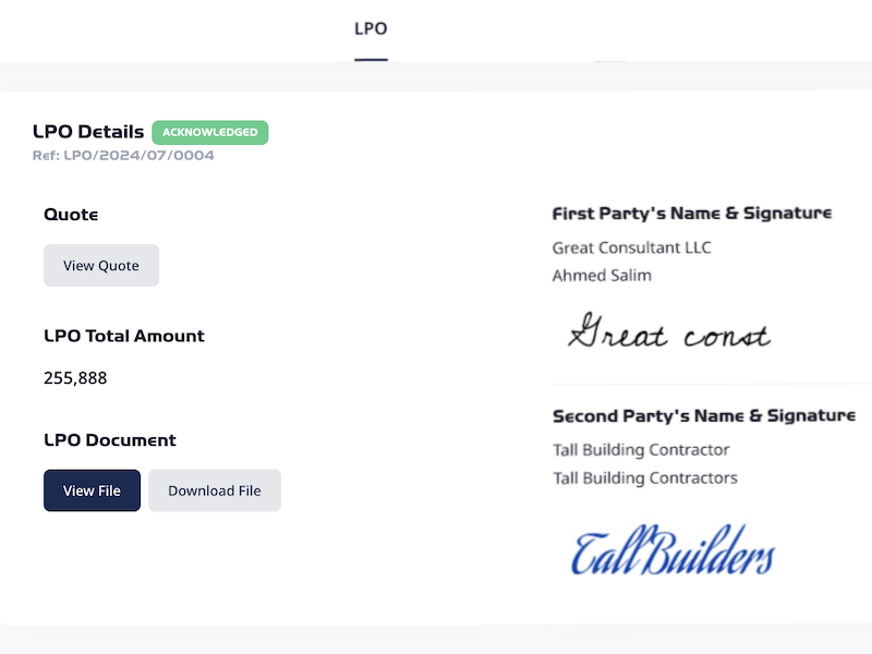 Award & Purchase Order
